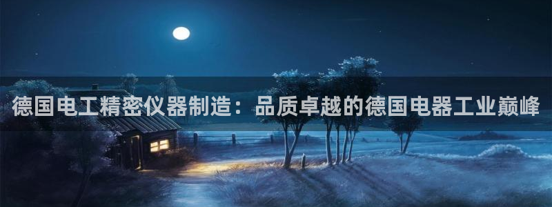 彩神这个平台是真的吗：德国电工精密仪器制造：品质卓越的德国电器工业巅峰