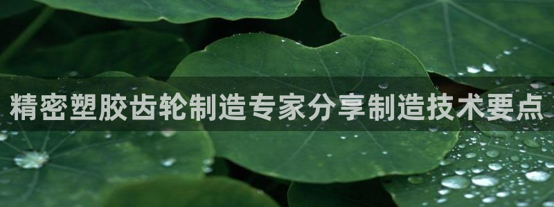 彩神平台是什么套路：精密塑胶齿轮制造专家分享制造技术要点