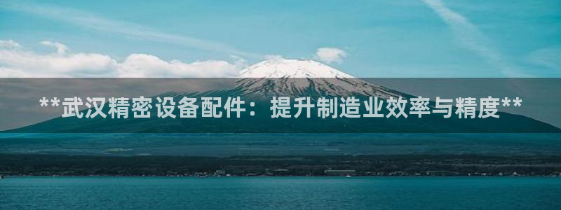 彩神v1官网：**武汉精密设备配件：提升制造业效率与精度**