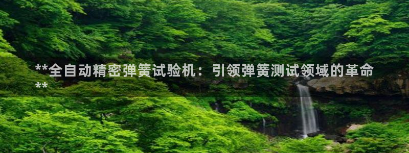 彩神购彩-购彩大厅入口计划群：**全自动精密弹簧试验机：引领弹簧测试领域的革命
**