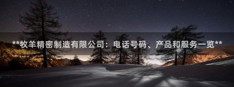 彩神vllⅰ购彩大厅：**牧羊精密制造有限公司：电话号码、产品和服务一览**