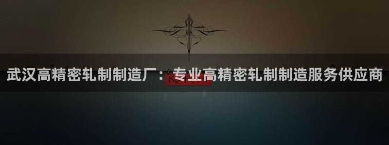 彩神广告有限公司：武汉高精密轧制制造厂：专业高精密轧制制造服务供应商