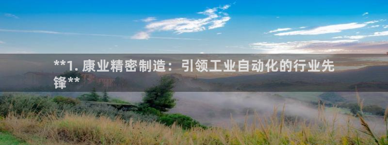 彩神官方登录：**1. 康业精密制造：引领工业自动化的行业先
锋**